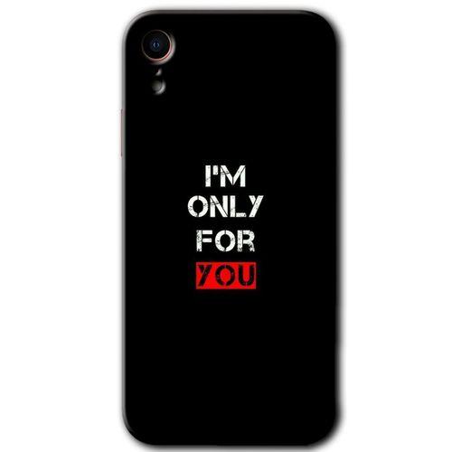 MRCİLETİSİM iPhone XR Kılıf HD Desen Baskılı Arka Kapak + Temperli Cam - For You