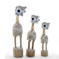 Ahşap 3'lü Emu Kuşu Seti