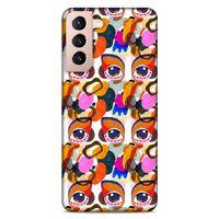 Lopard Samsung Galaxy S21 Uyumlu Kılıf Sürreal Yüzler ♀ (5) Koruma Kabı Baskılı