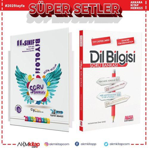 Yayın Denizi 11. Sınıf Biyoloji Pro ve AKM Dil Bilgisi Soru Bankası Seti 2 Kitap