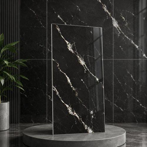 Tezgah Arası Kendinden Yapışkanlı PVC Siyah Kaplama Paneli 30x60 cm