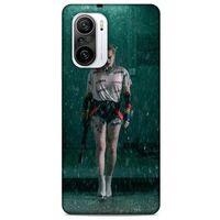 Xiaomi Redmi K40 Uyumlu Kılıf Harley Quinn (12) Koruyucu Silikon Yeşil Yağmur