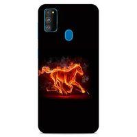 Lopard Samsung Galaxy M30s Uyumlu Kılıf FireX (28) Arka Kapak Ateşli At