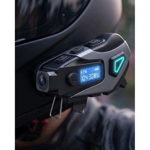 Kask İçi Bluetooth Kulaklık Kamera Ve Fener Özellikli Su Geçirmez Dayanıklı Tasarım