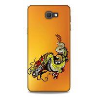 Samsung Galaxy J7 Prime Kılıf Dragons (28) Arka Kapak Tatoo Sarı Ejderha