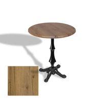 Dockers Çipa 1012 Döküm Ayak Yuvarlak Masa Çap 70cm - (Werzalit, Wermodin ve Allzalit Tabla) - Canyon Palace Oak
