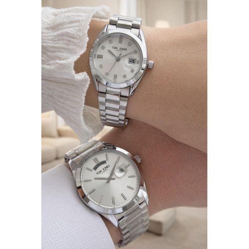 Tom Jones Çiftlere Ve Sevgililere Özel 3 Atm 2 Yıl Garantili Bay Ve Bayan Çift Saati CF.TJ.M003