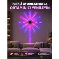 Rgb Led Dekoratif Duvar Lambası İç Mekân Telefon Kontrollü Ortam Aydınlatması