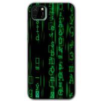 Potkal Hediye Fabrikası Huawei Y5P HD Baskılı Kılıf + 9D Tam Ekran Koruyucu - Matrix