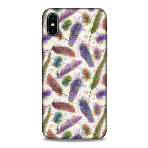 Apple iPhone XS Kılıf Desenli Özel Seri Tüyler (33) Hybrid Kılıf