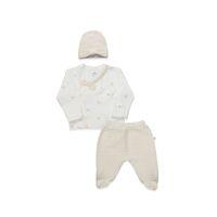 Bistyle Bistyle 3lü Zıbın Takım Love You Smile 13123 Ekru