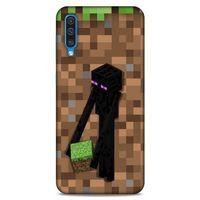 Lopard Samsung Galaxy A50 Uyumlu Kılıf PiXel (26) Tpu Silikon Kılıf Kahverengi MC