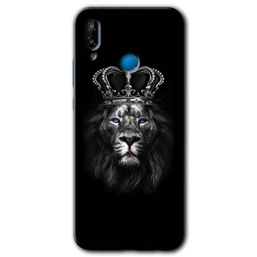 Huawei P20 Lite Kılıf HD Desen Baskılı Arka Kapak - King Lion + Kırılmaz Cam
