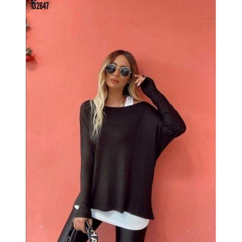 Kadın Uzun Kollu Tek Omuzdan Açık çilek Bluz Ve Viskon Atlet Ikili Takım