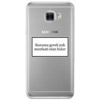 Galaxy C7 Kılıf HD Yazı Baskılı Silikon Arka Kapak - Yazı 6