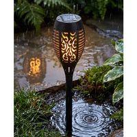 Solar Alev Işıklı Bahçe Lambası Enerji Tasarruflu Sensörlü Dekoratif Dış Mekan Aydınlatma