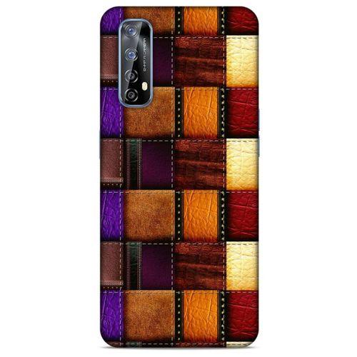 Huawei P Smart 2021 Kılıf Patchwork (44) Tough Armor Kılıf Mor Kahve