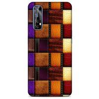 Huawei P Smart 2021 Kılıf Patchwork (44) Tough Armor Kılıf Mor Kahve