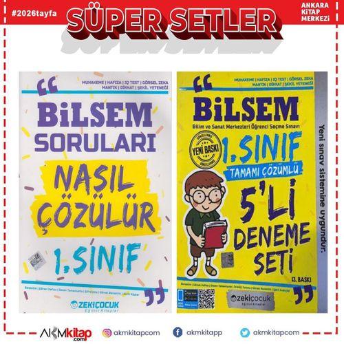 Zeki Çocuk 1. Sınıf Bilsem Soruları Nasıl Çözülür ve Deneme Seti 2 Kitap