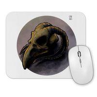 Skull Bird  Branca Mouse Pad