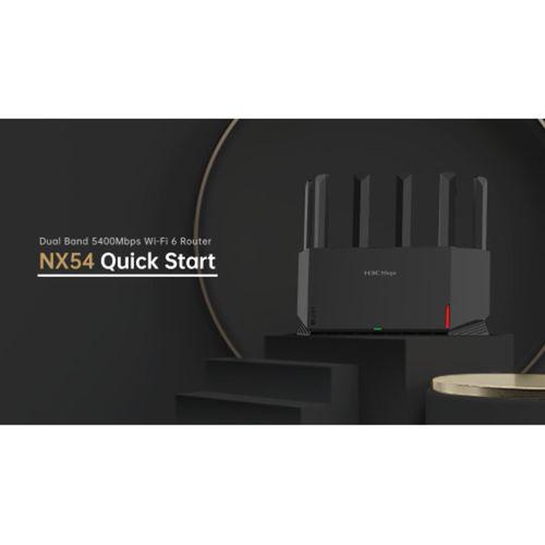 H3C Magic NX54, Dual Band, WiFi 6, 5400Mbps, 4Port GigaBit, 6ad Anten, Masaüstü, Router, Access Point