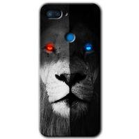 Xiaomi Mi 8 Lite Kılıf HD Desen Baskılı Arka Kapak - Fire and Ice Lion