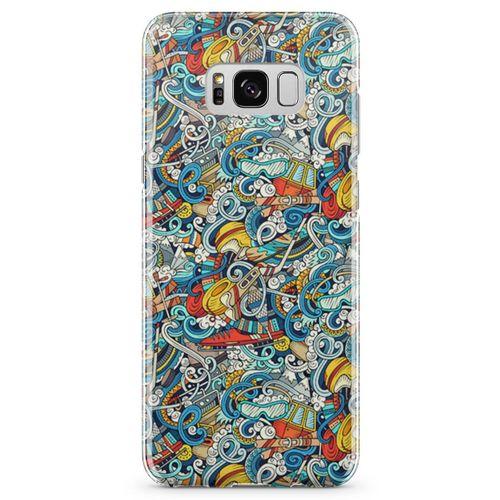 Samsung Galaxy S8 Plus Kılıf Uludağ Doodle Arka Kapak Koruma Desenli Full Koruyucu
