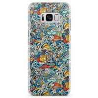 Samsung Galaxy S8 Plus Kılıf Uludağ Doodle Arka Kapak Koruma Desenli Full Koruyucu
