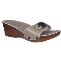 Ceyo 9927ı Minelli Topuklu Vizon Ortopedik Kadın Terlik