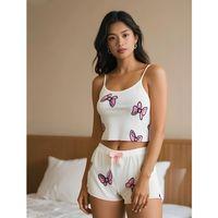 Butterfly Dream Askılı Şortlu Pijama Takımı