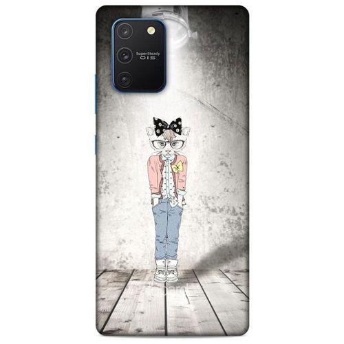 Samsung Galaxy S10 Lite Kılıf FunnyMaX (39) Liquid Crystal Kılıf Açık Gri Kedl