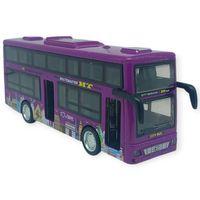 Sesli Işıklı Çift Katlı Otobüs 20 cm - Mor