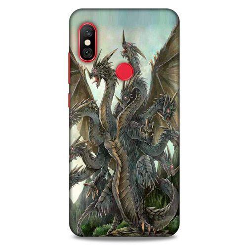 Xiaomi Mi A2 Lite Kılıf Dragons (35) Fit Design Kılıf 9 Başlı Ejderha