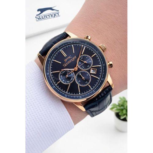 Slazenger Deri Kordon İç Fonksiyonları Aktif 10 Atm Suya Dayanıklı Erkek Kol Saati ESL.9.2539.X2