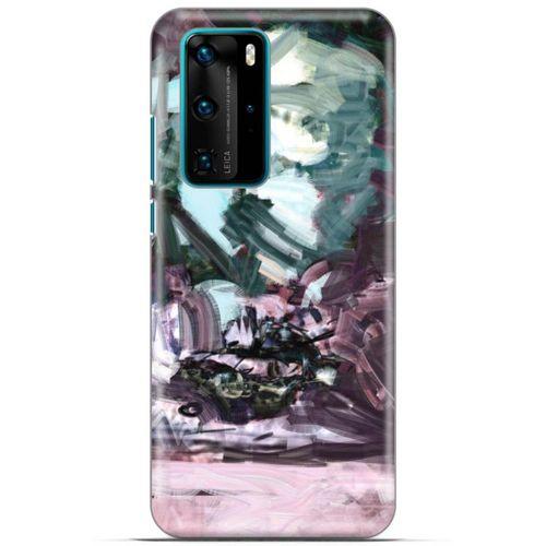 Lopard Huawei P40 Pro Uyumlu Kılıf Soyut Sanat (39) Baskılı Liquid Crystal Kılıf