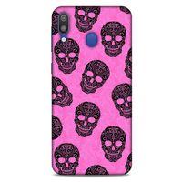 Samsung Galaxy M20 Uyumlu Kılıf Pembe Delisi (39) Liquid Crystal Kılıf Kurukafa