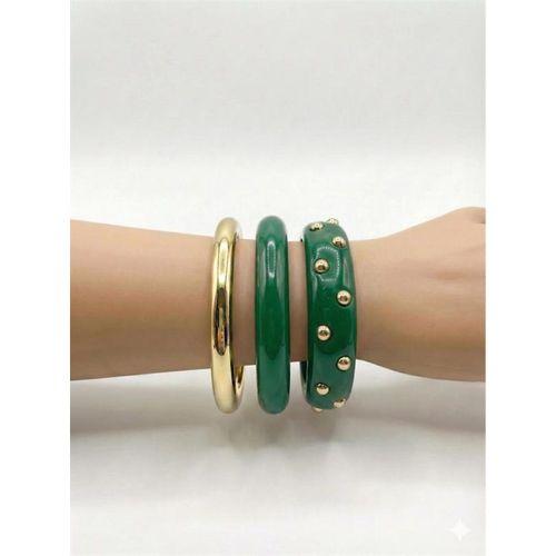 3'Lü Set Bilezik - Yeşil