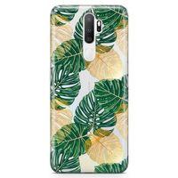 Oppo A5 2020 Kılıf Altın Yapraklar Arka Kapak Koruma Desenli Full Koruyucu