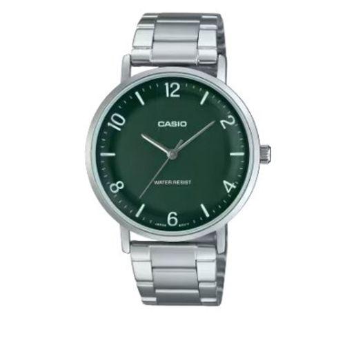 Casio MTP-VT03D-3BDF Quartz Çelik Gri Yeşil Kadran 40 mm Erkek Kol Saati