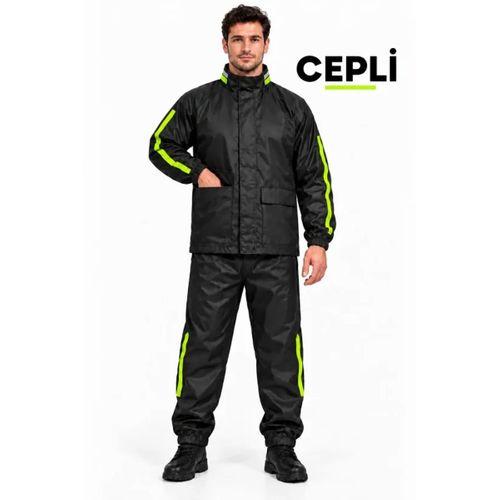 Erkek Motorcu Yağmurluk Su Gecirmez Cepli Yağmurluk Takım