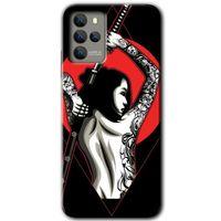 Omix X700 Kılıf HD Desen Baskılı Arka Kapak - Samurai Girl