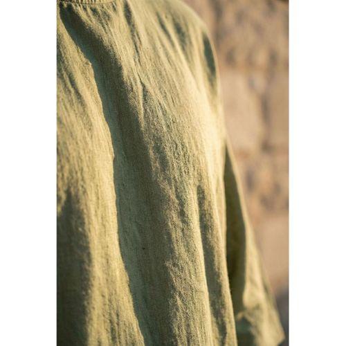 Castiel Bisiklet Yaka Fakir Kol Oversize Kısa Kol T-shirt - Haki