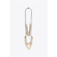 4'LÜ METAL PLAKA KOLYE - Altın