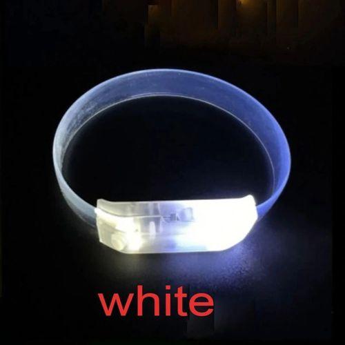 3 Modlu Pilli Led Işıklı Esnek Parti Bilekliği Beyaz