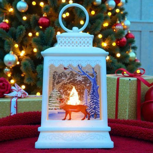 VIP BEYAZ GEYİK YILBAŞI FENERİ GÜN IŞIĞI LED IŞIKLI FENER YILBAŞI HEDİYELERİ YILBAŞI SÜSLERİ