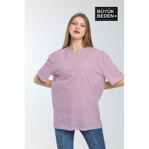 Kadın Büyük Beden Bisiklet Yaka Tshırt SPR25BTSK10