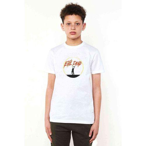 Silhouette Evil Dead Baskılı Unisex Çocuk Beyaz t-shirt