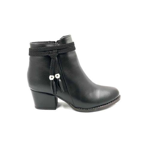 PUNTO 425055 Siyah 5 Cm Fermuarlı Kadın Bot