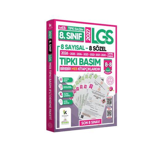 2027 8 sınıf Lgs 8+8 Tıpkı Basım Çıkmış Soru ve 6lı Tüm Yıl Deneme Paketi Dijital Çözümlü TG