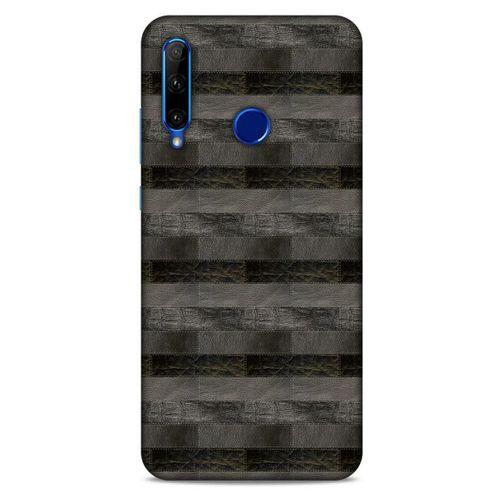 Huawei Honor 20 Lite Kılıf Patchwork (23) Ultra Koruma Kılıfı Siyah Gri